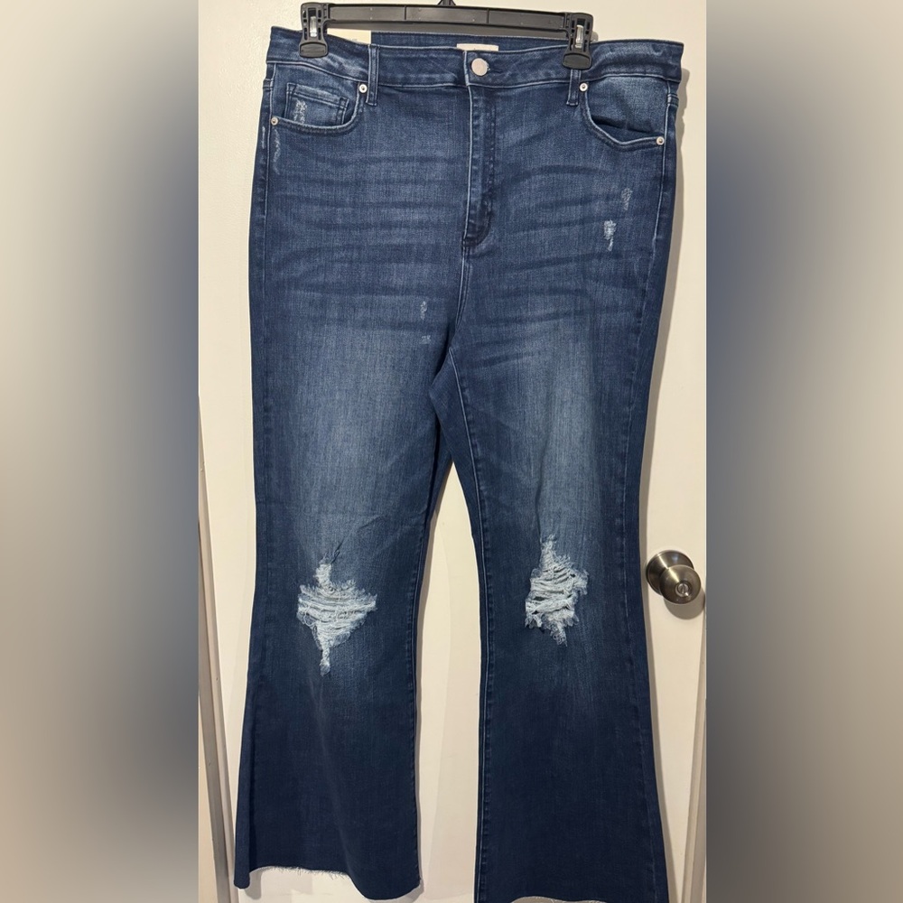 Sneak Peek Dark Blue High-Waist Flare Jeans - New With Tags